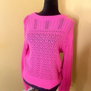 New York & Company Bright Pink Knit Sweater